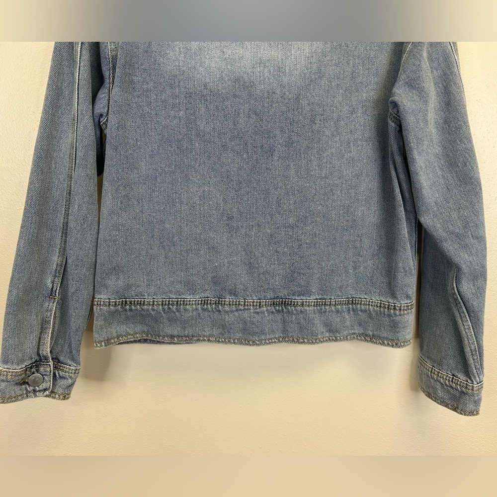 Outdoor Spring Fall Classic ZYIA M Blue Denim Jacket Cotton Athleisure Normcore - Picture 13 of 15